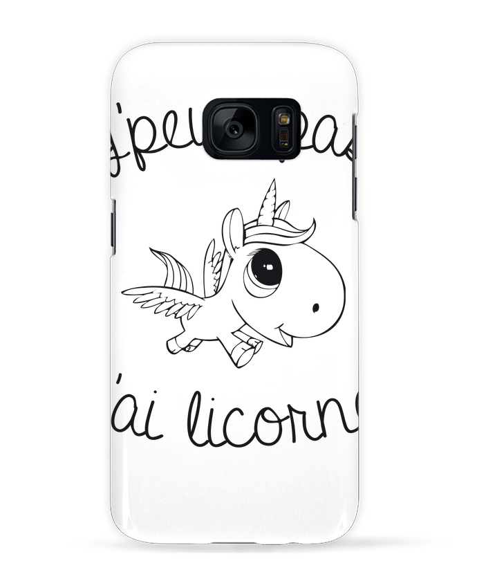 Case 3D Samsung Galaxy S7 Je peux pas j'ai licorne by FRENCHUP-MAYO