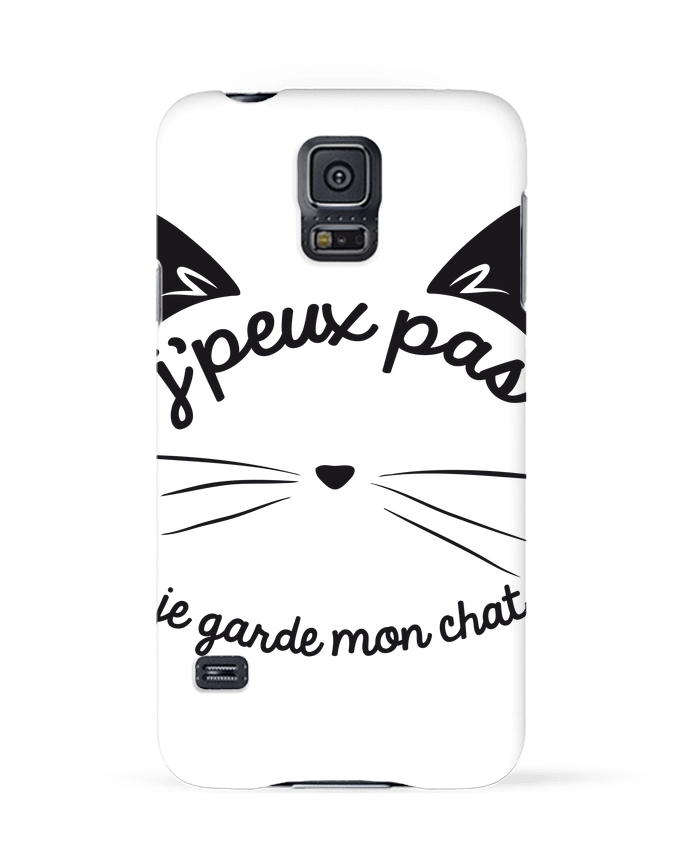 Carcasa Samsung Galaxy S5 Je peux pas je garde mon chat por FRENCHUP-MAYO