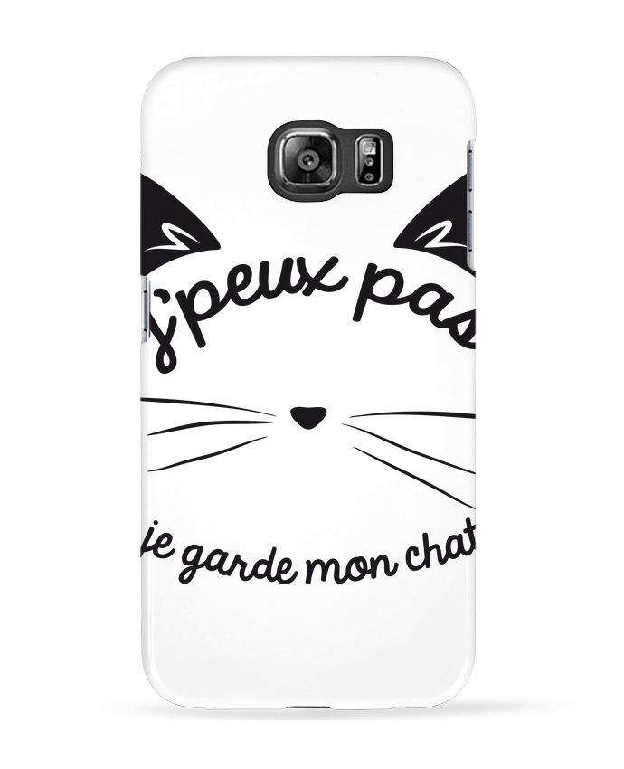 Carcasa Samsung Galaxy S6 Je peux pas je garde mon chat - FRENCHUP-MAYO