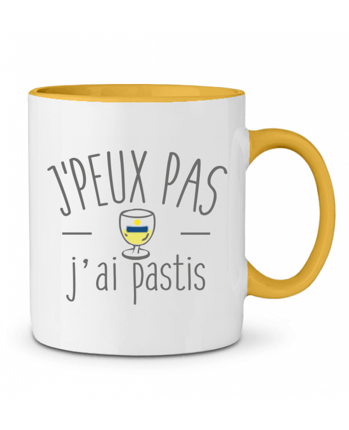 Mug bicolore Je peux pas j'ai pastis FRENCHUP-MAYO