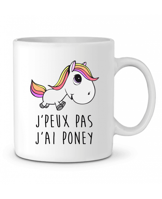 Ceramic Mug Je peux pas j'ai poney by FRENCHUP-MAYO