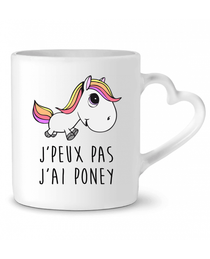 Mug Heart Je peux pas j'ai poney by FRENCHUP-MAYO
