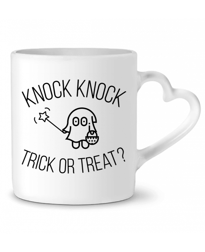 Mug coeur Knock Knock, Trick or Treat? par tunetoo