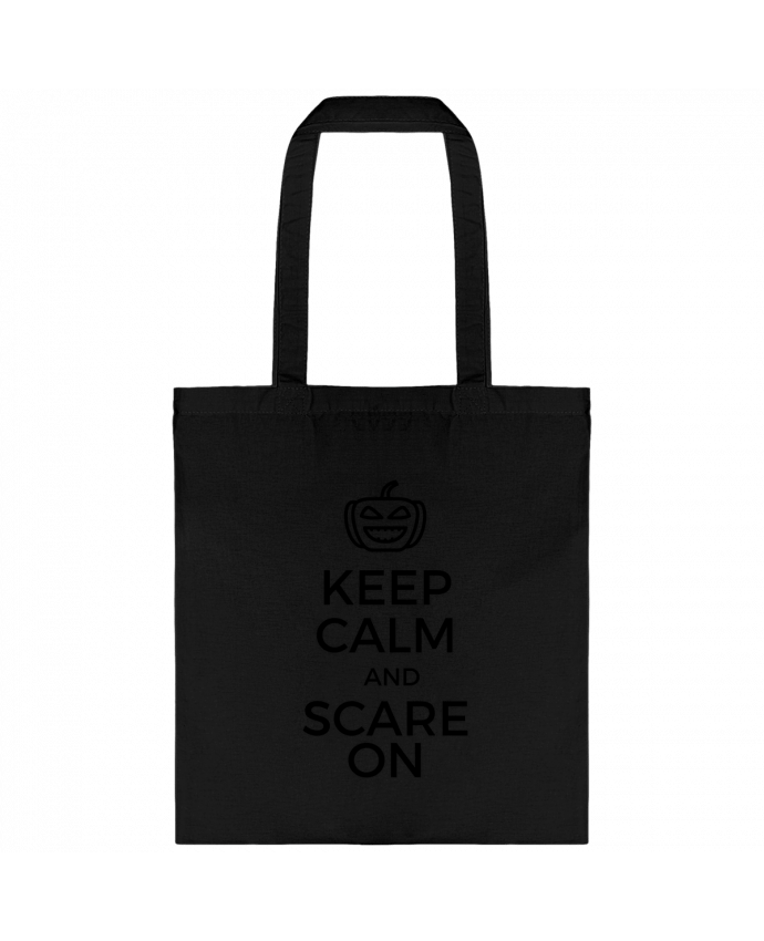 Tote Bag cotton Keep Calm and Scare on Pumpkin by tunetoo