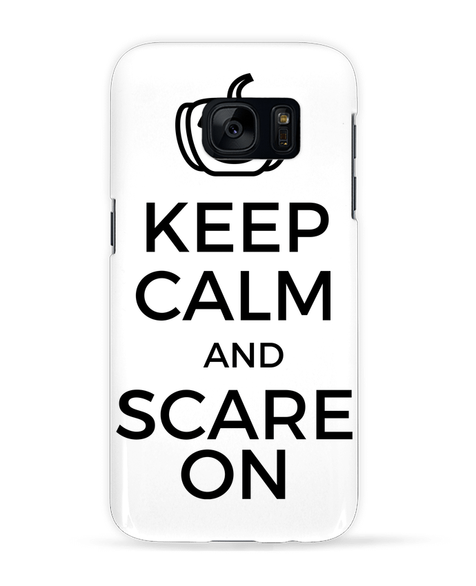 Case 3D Samsung Galaxy S7 Keep Calm and Scare on Pumpkin by tunetoo