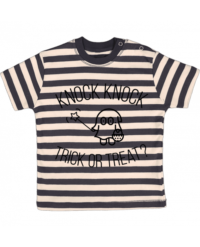 T-shirt baby with stripes Knock Knock, Trick or Treat? by tunetoo