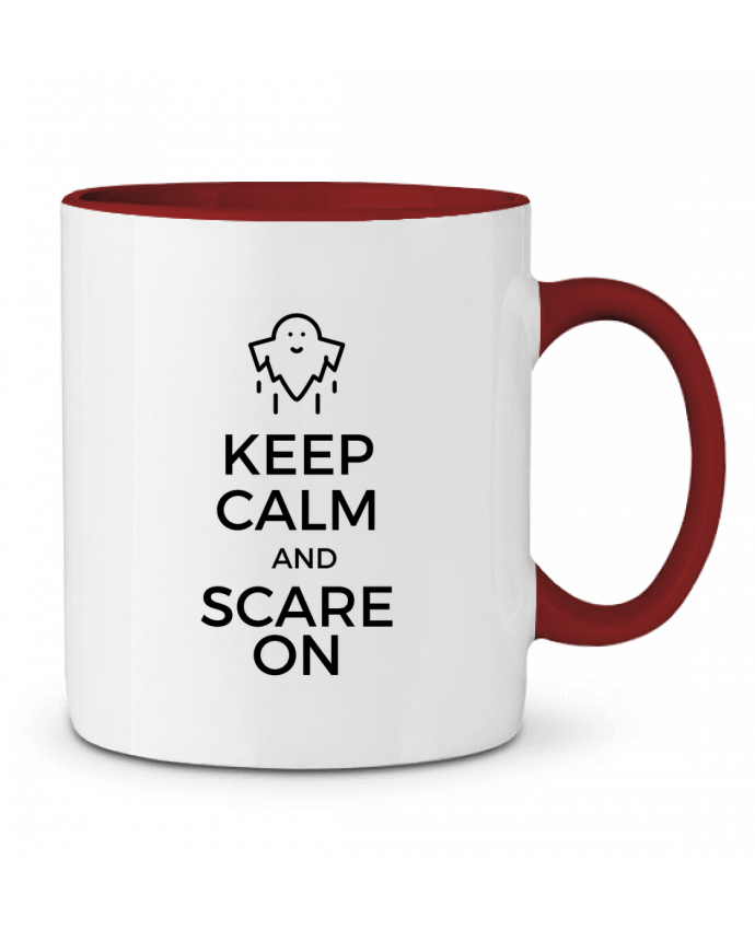 Mug bicolore Keep Calm and Scare on Ghost tunetoo