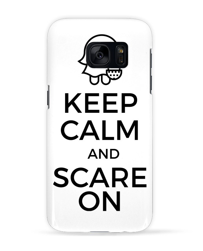 Case 3D Samsung Galaxy S7 Keep Calm and Scare on little Ghost by tunetoo