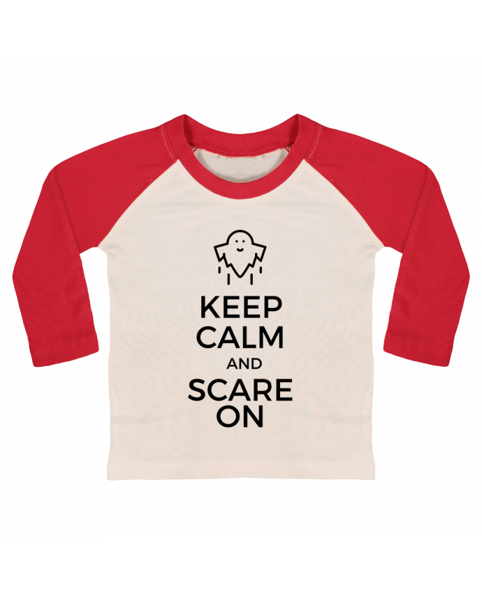 T-shirt baby Baseball long sleeve Keep Calm and Scare on Ghost by tunetoo