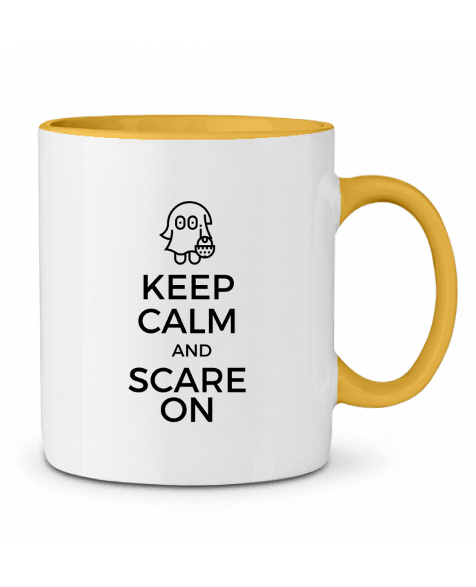 Two-tone Ceramic Mug Keep Calm and Scare on little Ghost tunetoo