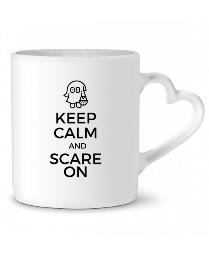 Mug Heart Keep Calm and Scare on little Ghost by tunetoo