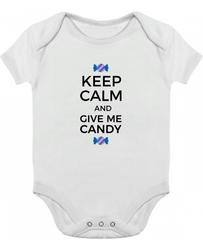 Baby Body Contrast Keep Calm and give me candy by tunetoo