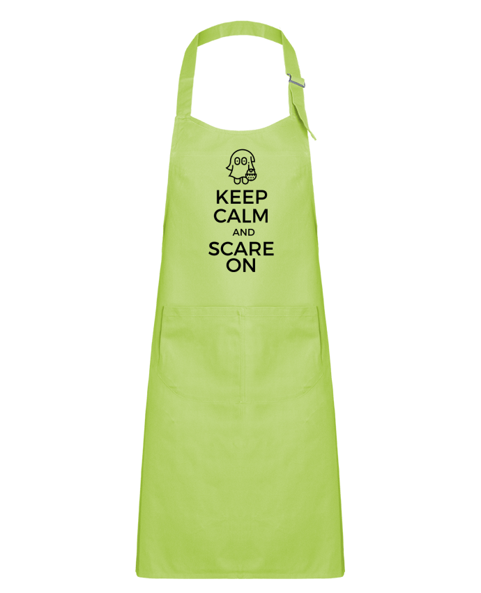 Kids chef pocket apron Keep Calm and Scare on little Ghost by tunetoo