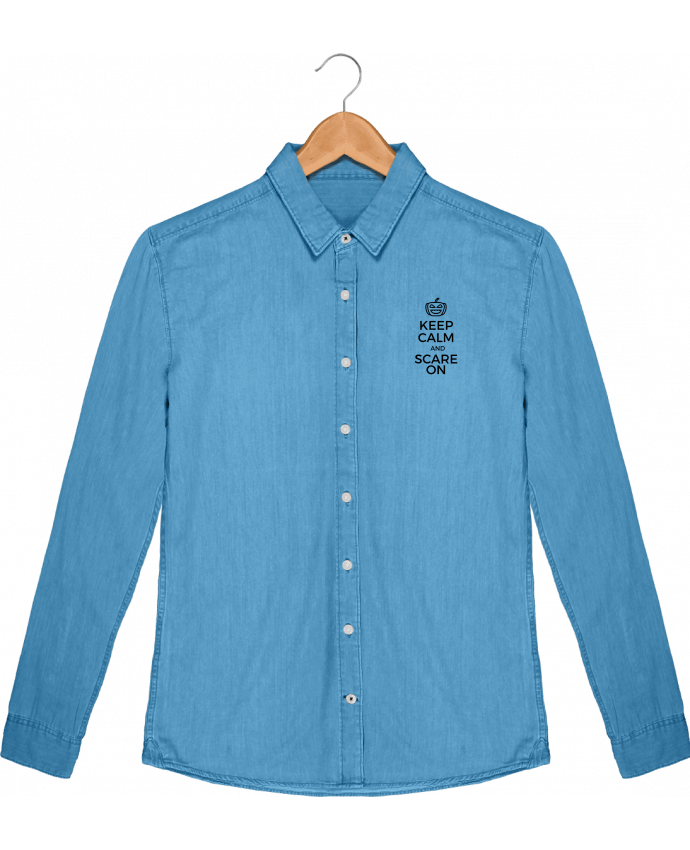 Chemise Homme Stanley Innovates Keep Calm and Scare on Pumpkin par tunetoo