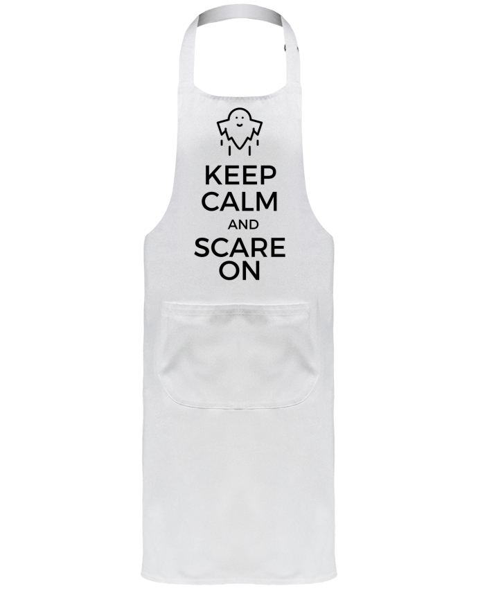 Garden or Sommelier Apron with Pocket Keep Calm and Scare on Ghost by tunetoo