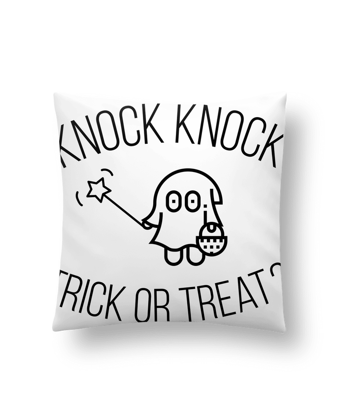 Cushion synthetic soft 45 x 45 cm Knock Knock, Trick or Treat? by tunetoo