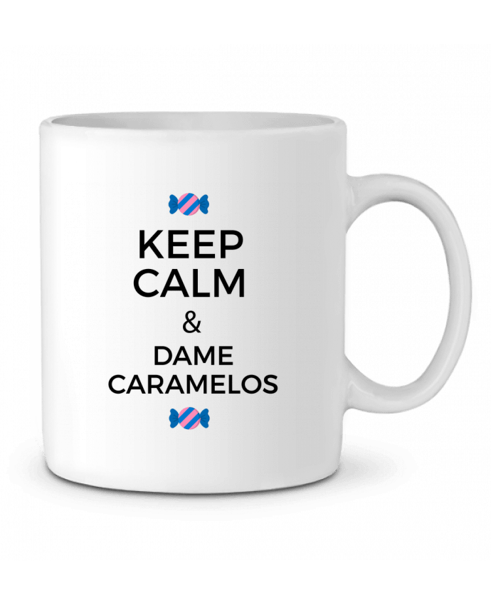 Ceramic Mug Keep Calm and Dame Caramelos by tunetoo