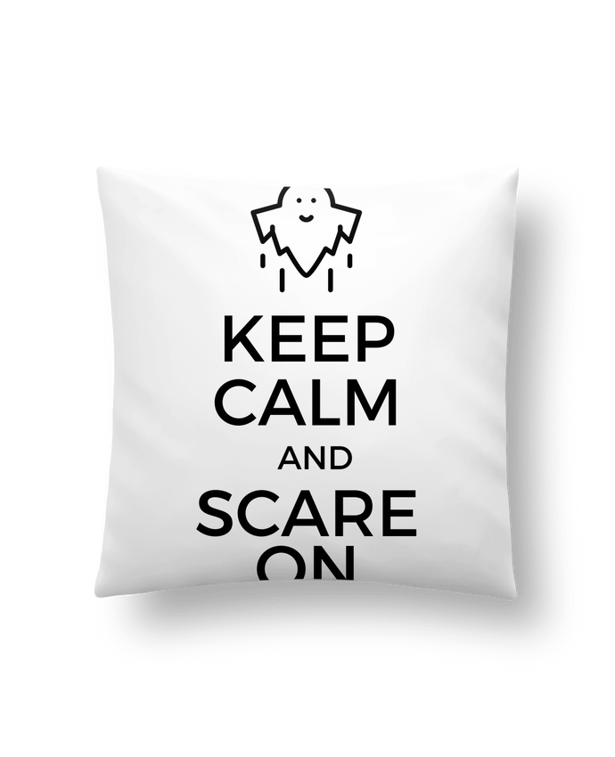 Coussin Keep Calm and Scare on Ghost par tunetoo
