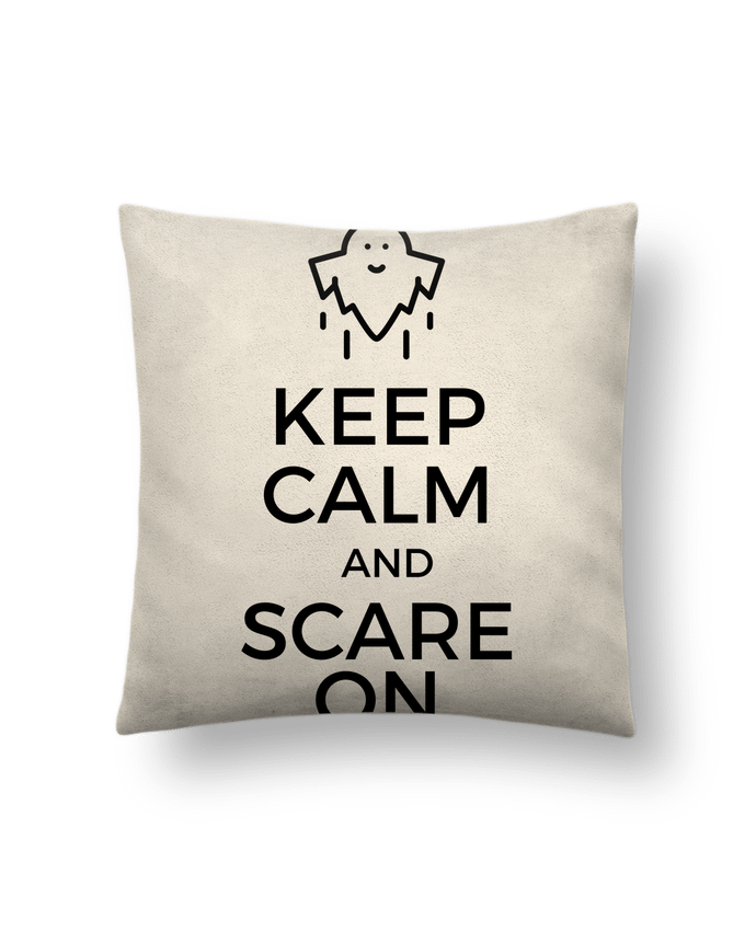 Cushion suede touch 45 x 45 cm Keep Calm and Scare on Ghost by tunetoo