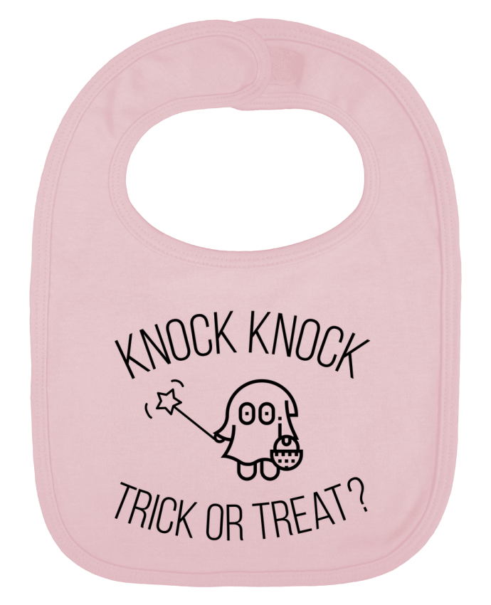 Bavoir bébé uni Knock Knock, Trick or Treat? par tunetoo