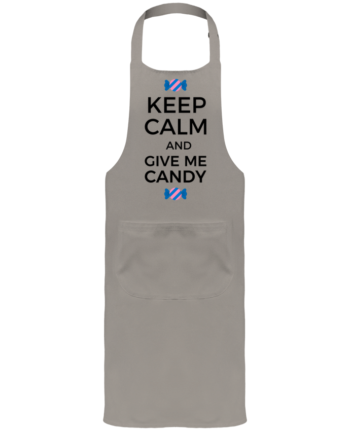 Tablier avec poches Keep Calm and give me candy par tunetoo