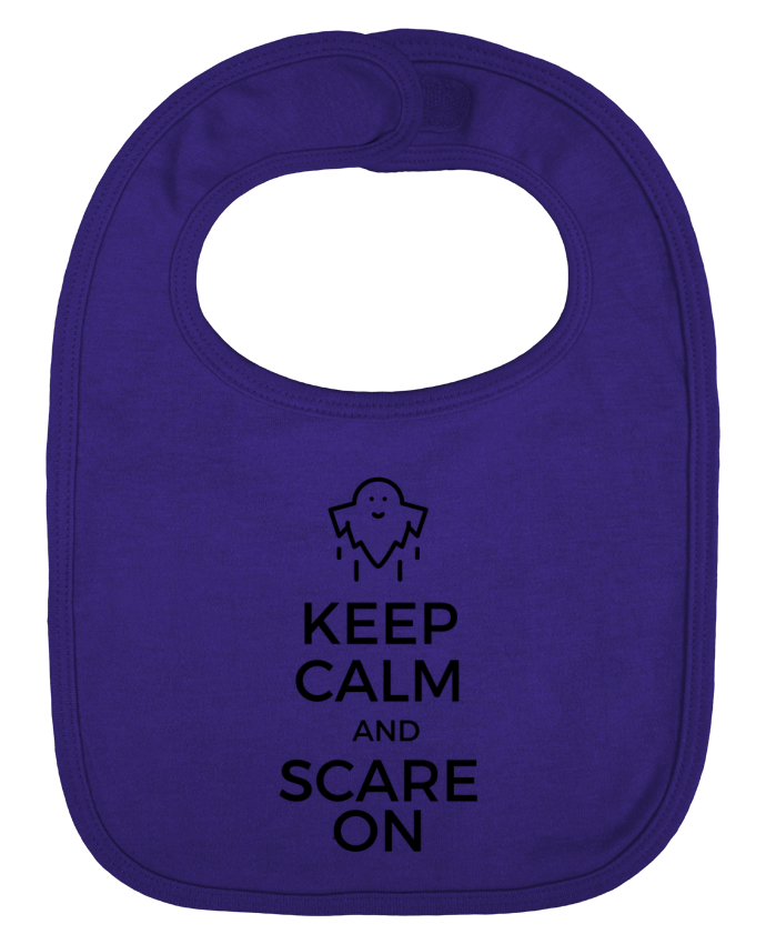 Baby Bib plain and contrast Keep Calm and Scare on Ghost by tunetoo