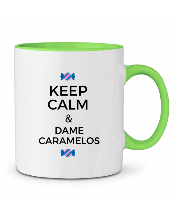 Taza Cerámica Bicolor Keep Calm and Dame Caramelos tunetoo