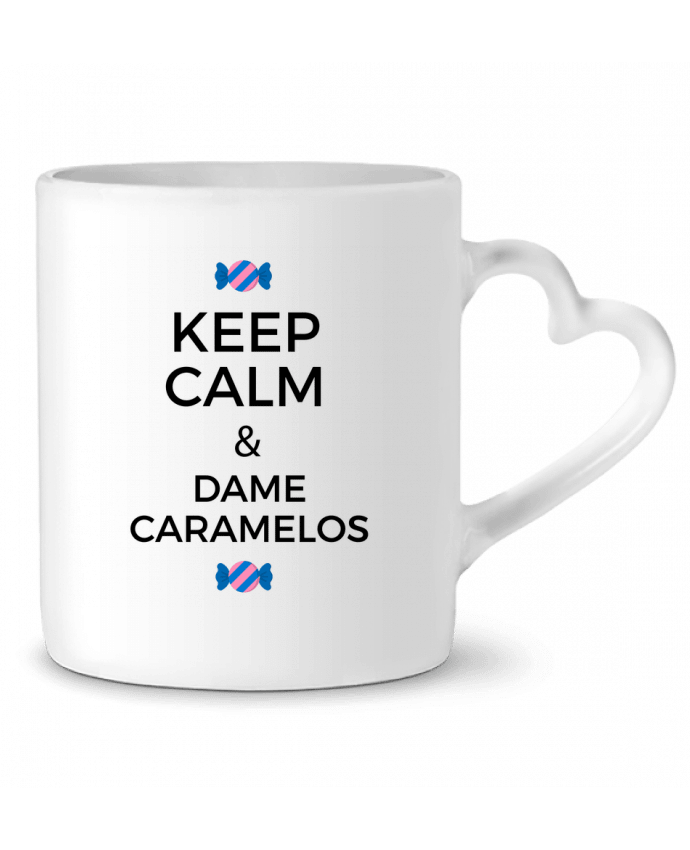 Mug Heart Keep Calm and Dame Caramelos by tunetoo