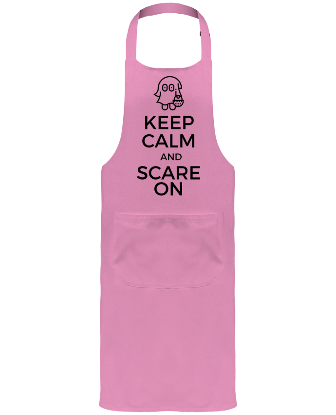 Garden or Sommelier Apron with Pocket Keep Calm and Scare on little Ghost by tunetoo