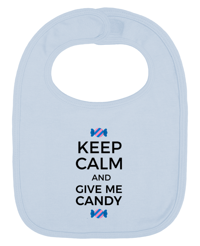 Bavoir bébé uni Keep Calm and give me candy par tunetoo