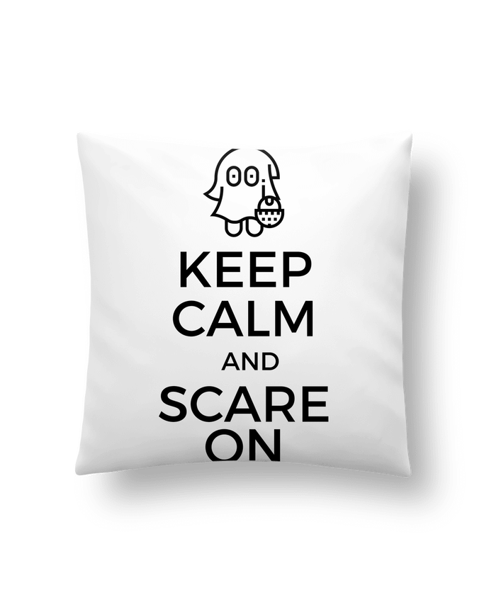 Cushion synthetic soft 45 x 45 cm Keep Calm and Scare on little Ghost by tunetoo