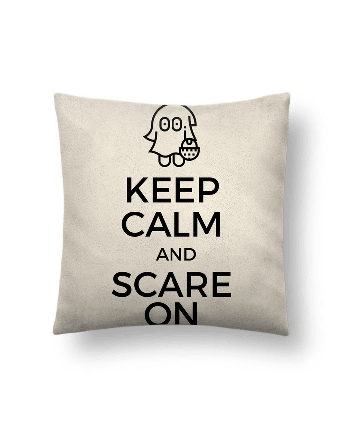 Coussin suédine Keep Calm and Scare on little Ghost par tunetoo