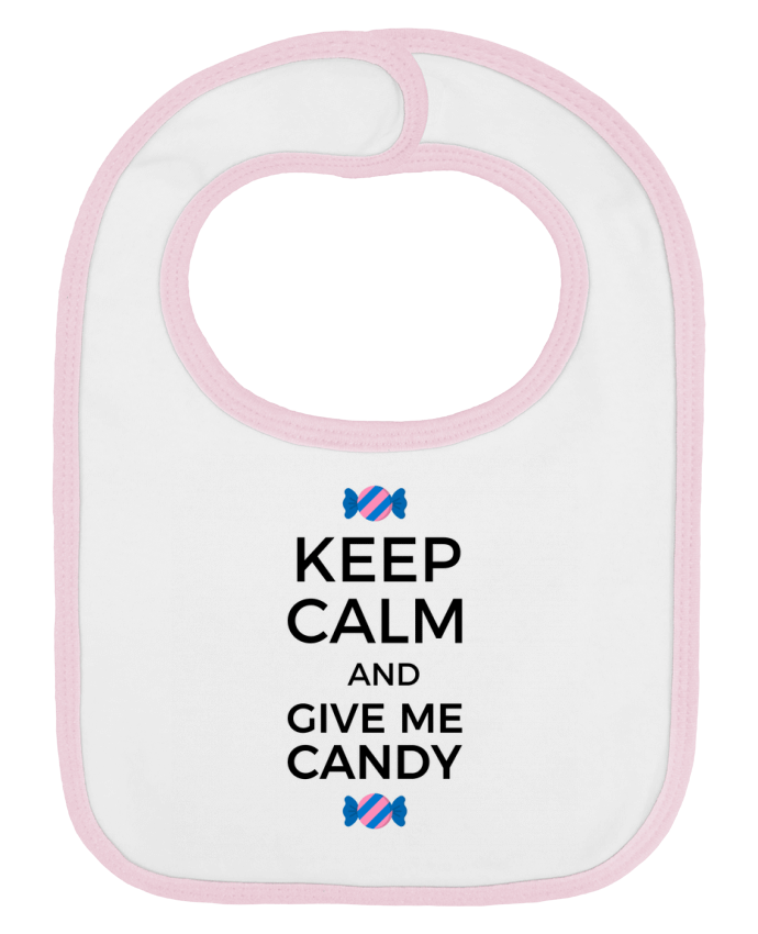 Bavoir bébé uni Keep Calm and give me candy par tunetoo