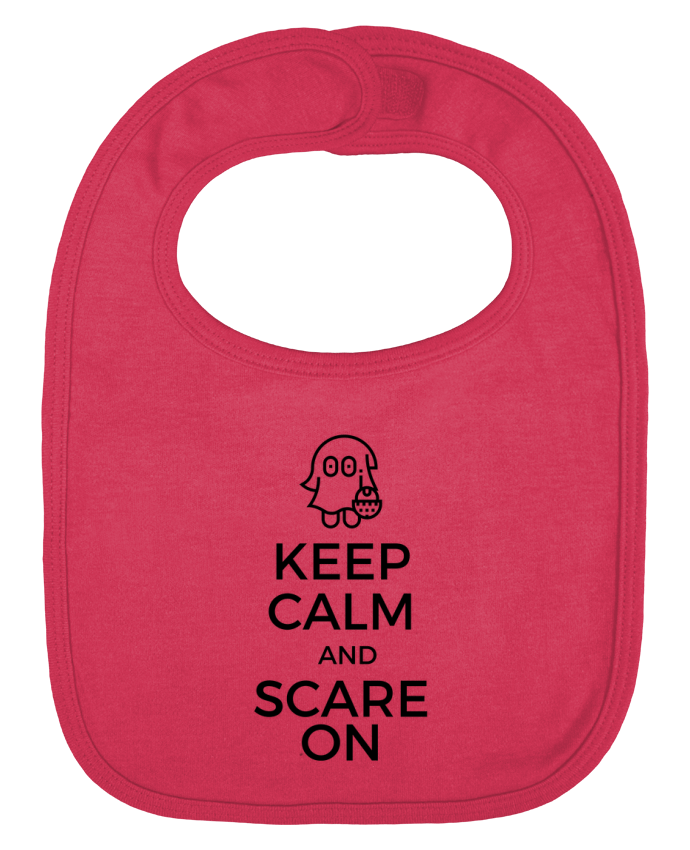 Baby Bib plain and contrast Keep Calm and Scare on little Ghost by tunetoo