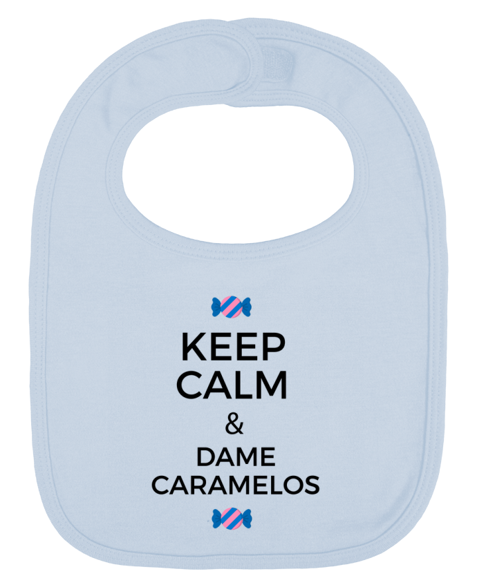 Bavoir bébé uni Keep Calm and Dame Caramelos par tunetoo