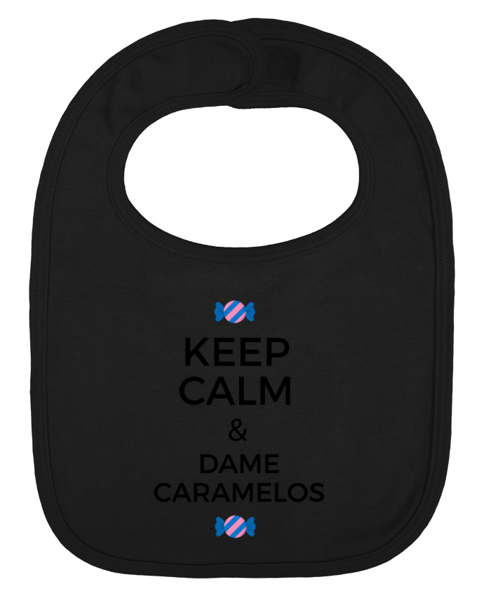Baby Bib plain and contrast Keep Calm and Dame Caramelos by tunetoo