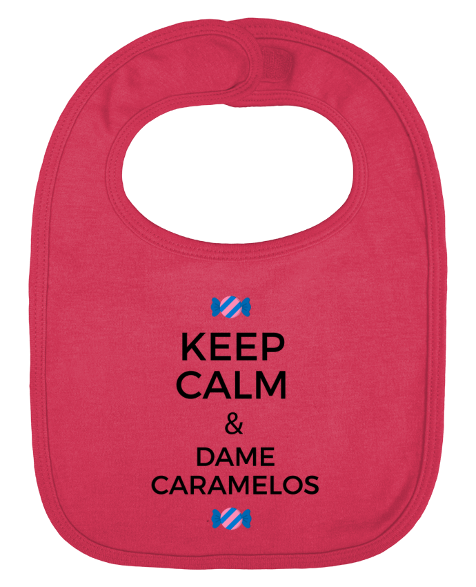 Bavoir bébé uni Keep Calm and Dame Caramelos par tunetoo