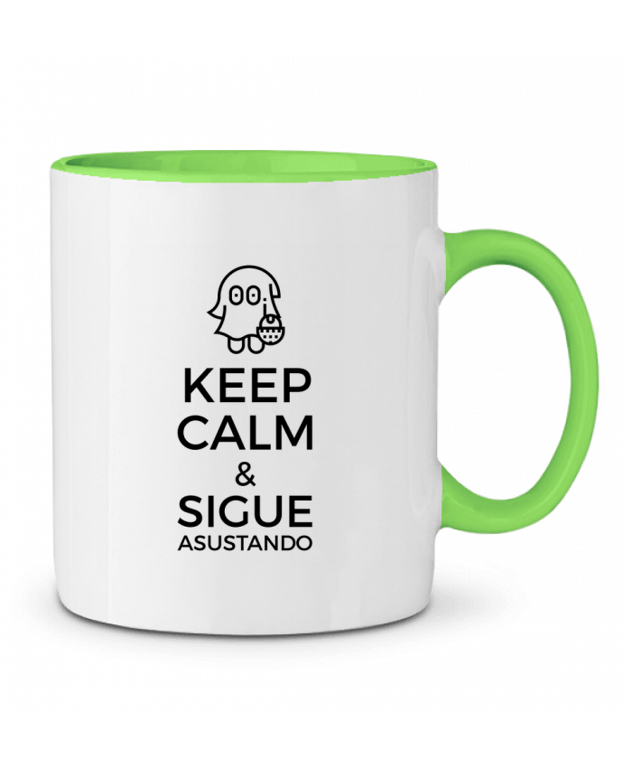 Mug bicolore Keep Calm and Sigue Asustando tunetoo