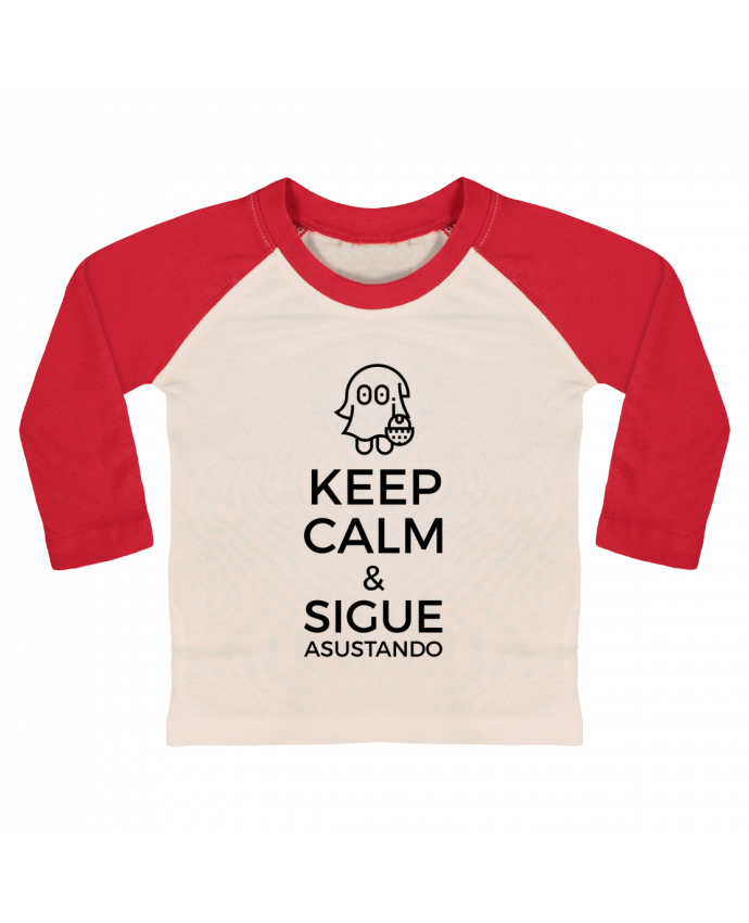 T-shirt baby Baseball long sleeve Keep Calm and Sigue Asustando by tunetoo