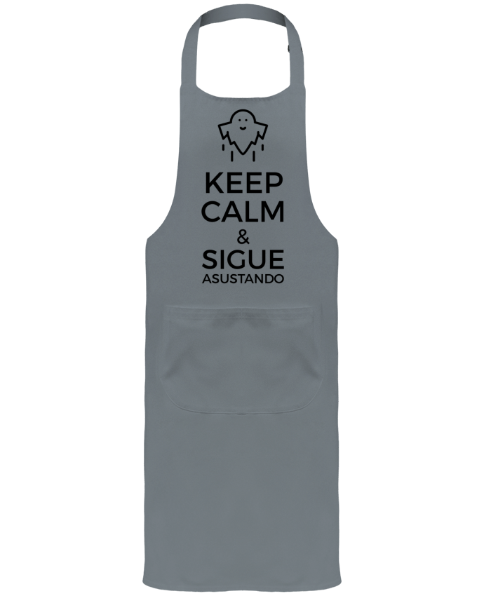 Garden or Sommelier Apron with Pocket Keep Calm and Sigue asustando ghost by tunetoo