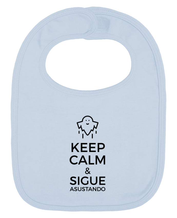 Bavoir bébé uni Keep Calm and Sigue asustando ghost par tunetoo