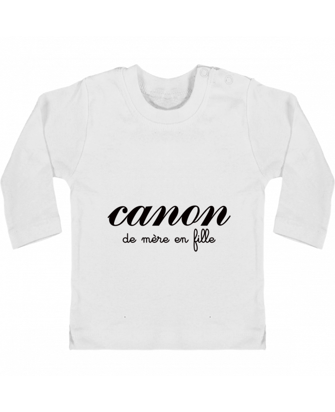 Camiseta Bebé Manga Larga con Botones  Canon de mère en fille manches longues du designer Freeyourshirt.com