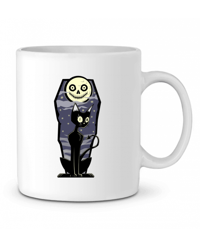 Ceramic Mug Coffin Cat by SirCostas