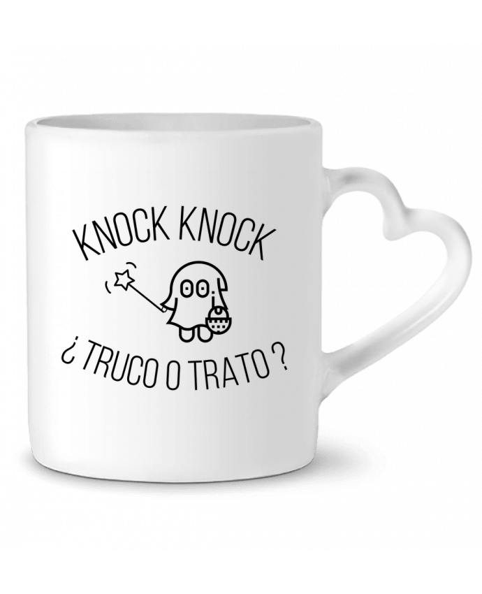 Mug coeur Knock Knock ¿Truco o Trato? par tunetoo