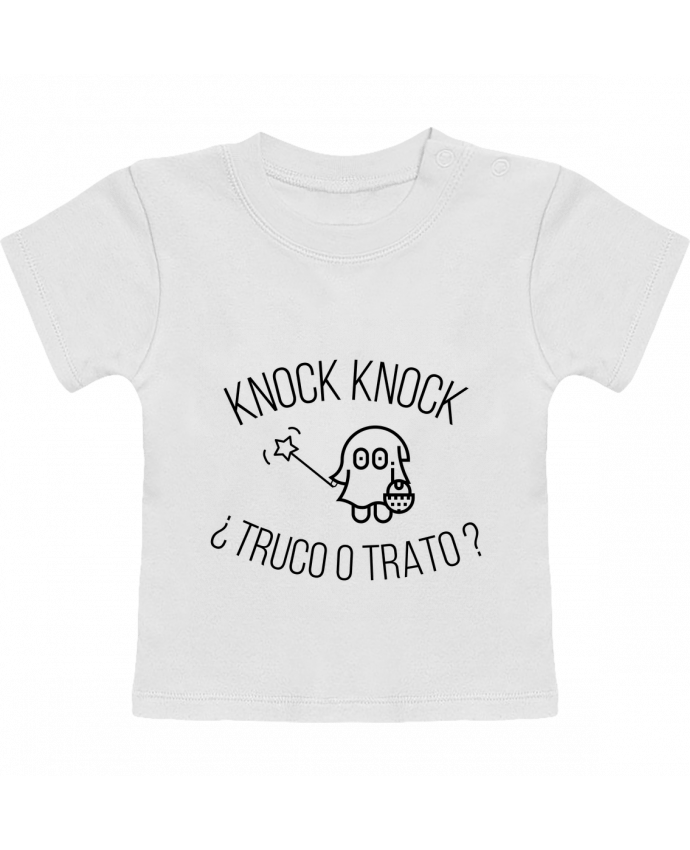 Camiseta Bebé Manga Corta Knock Knock ¿Truco o Trato? manches courtes du designer tunetoo