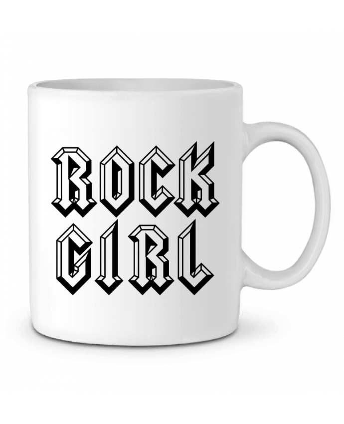 Ceramic Mug Rock Girl by Freeyourshirt.com