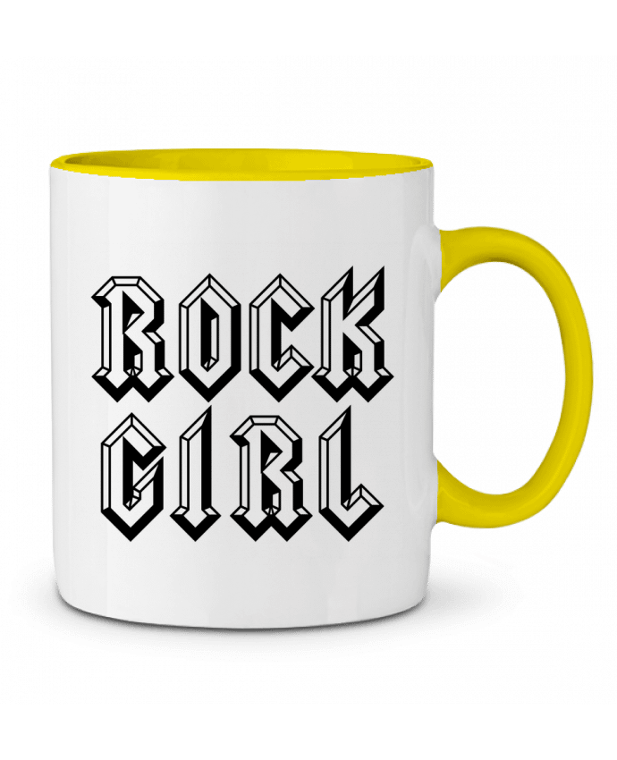 Two-tone Ceramic Mug Rock Girl Freeyourshirt.com