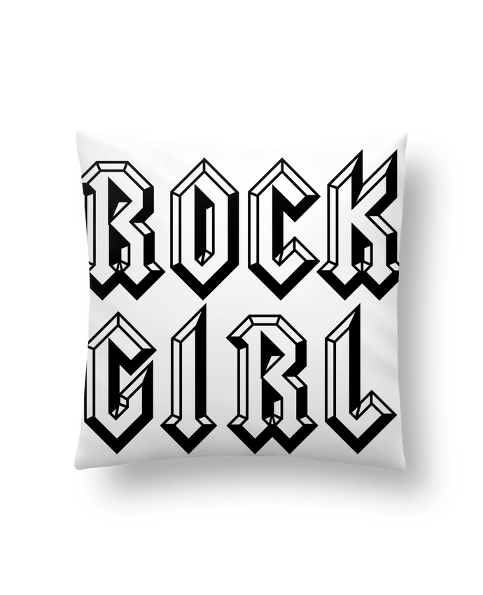 Cushion synthetic soft 45 x 45 cm Rock Girl by Freeyourshirt.com