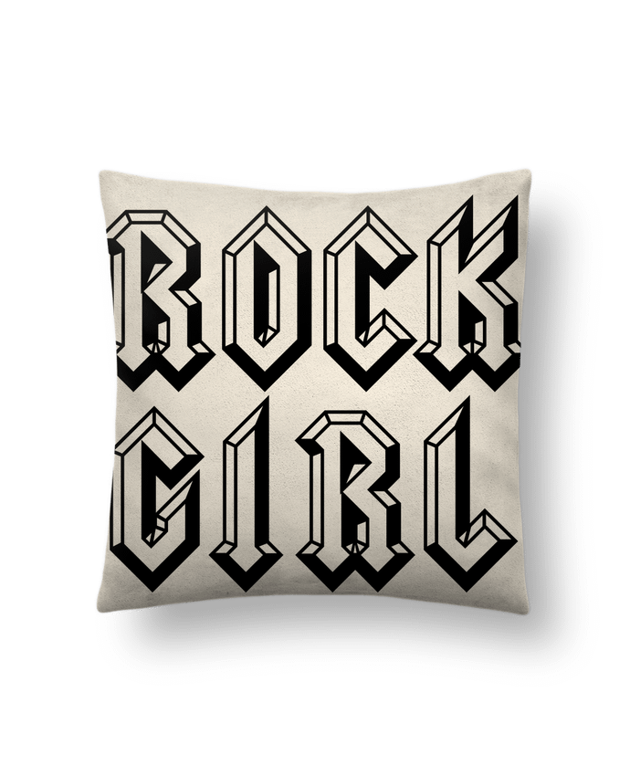 Cushion suede touch 45 x 45 cm Rock Girl by Freeyourshirt.com