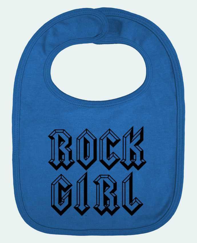 Bavoir bébé uni Rock Girl par Freeyourshirt.com